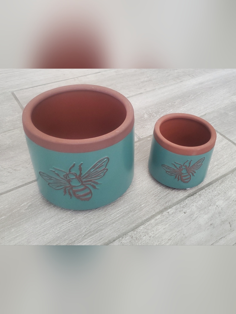YBX Terracotta Pots with Drainage Holes, Bee Decor
